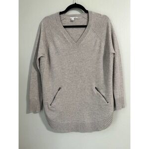 Halogen Women's Wool Cashmere Blend Beige Sweater Size‎ XS casual business work